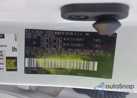 2023 Toyota Corolla Cross Le from USA, damaged, VIN 7MUCAABG9PV070703